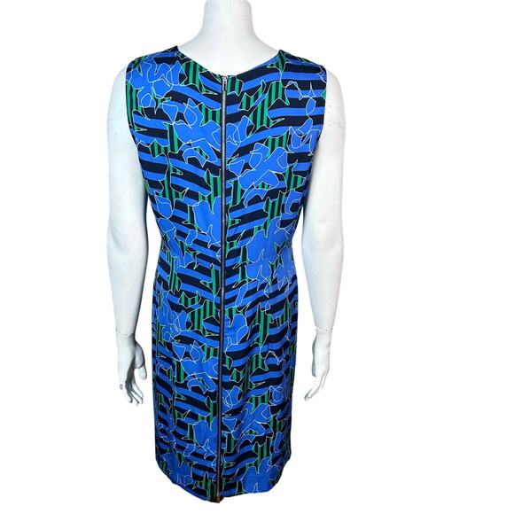 Diane Von Furstenberg Dress Size 12 sheath stripe colorful summer professional - Picture 4 of 14